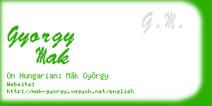 gyorgy mak business card